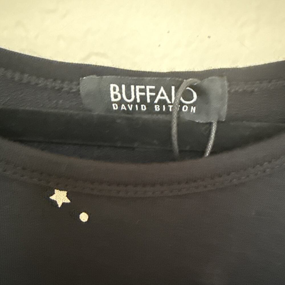 Buffalo David Bitton Shirt Ladies Large Short Sleeve Stars - Picture 3 of 9